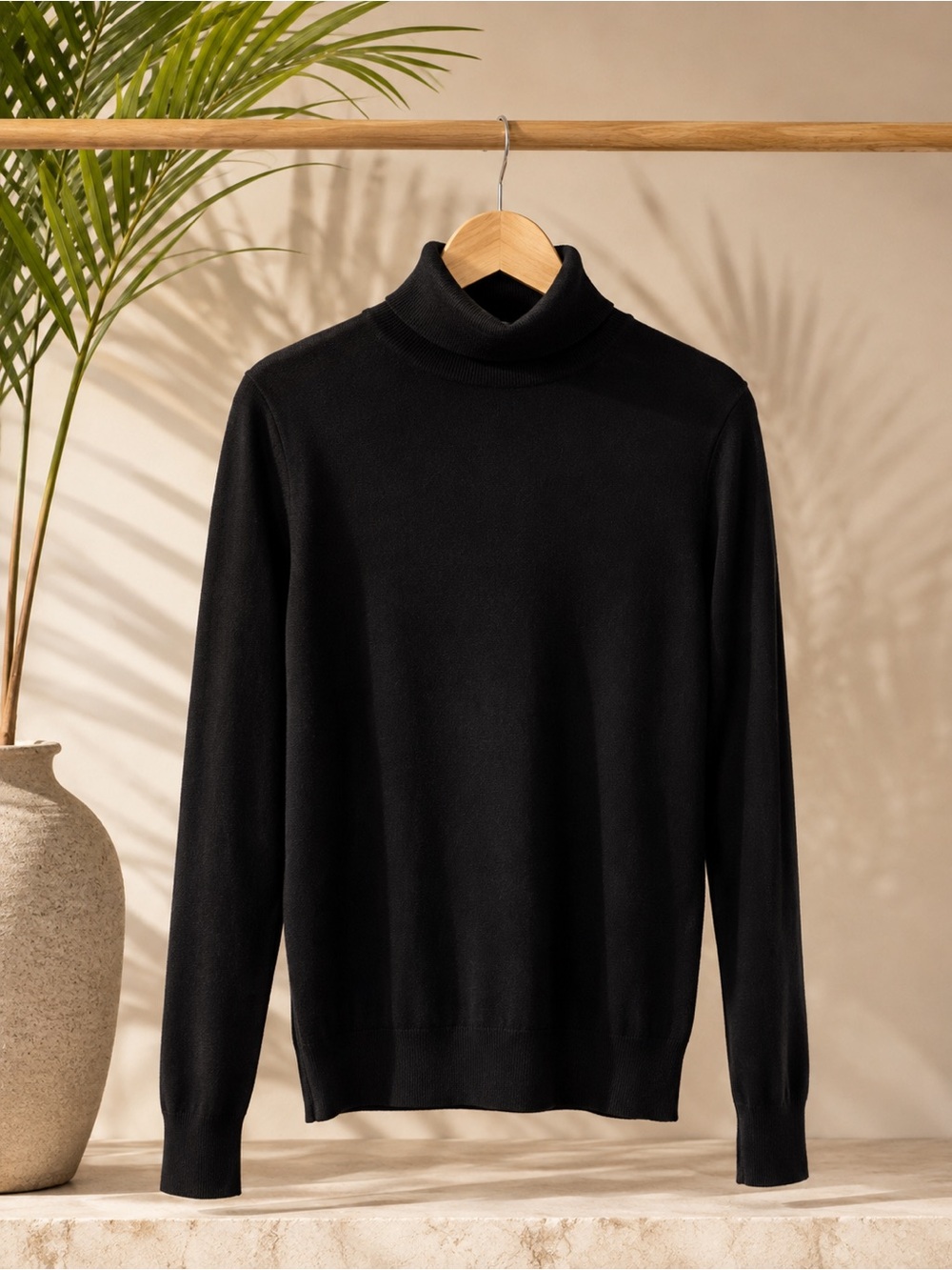 J.Crew Black Merino Wool Turtleneck Sweater M